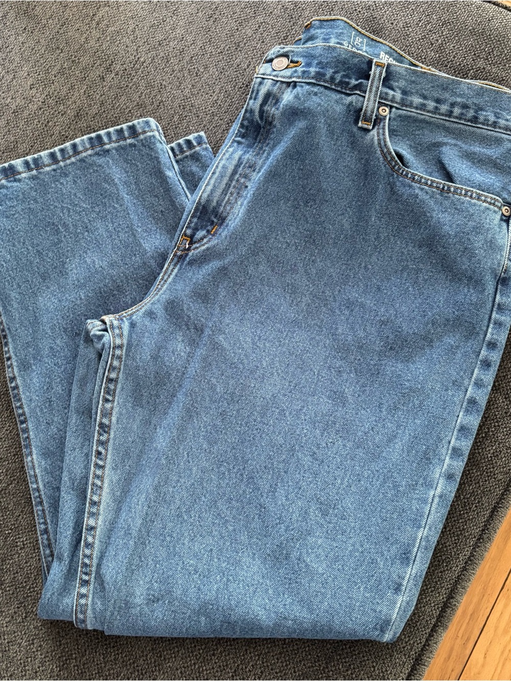 George Men's Relaxed Fit Light Blue Denim Jeans